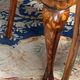 Set of two armchairs and six chairs. Marquetry with precious wood species.