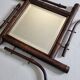 Bamboo wall mirror, Japanese style, late 19th century, 40 cm