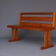 Pair of vintage scandinavian pine benches, 1970s