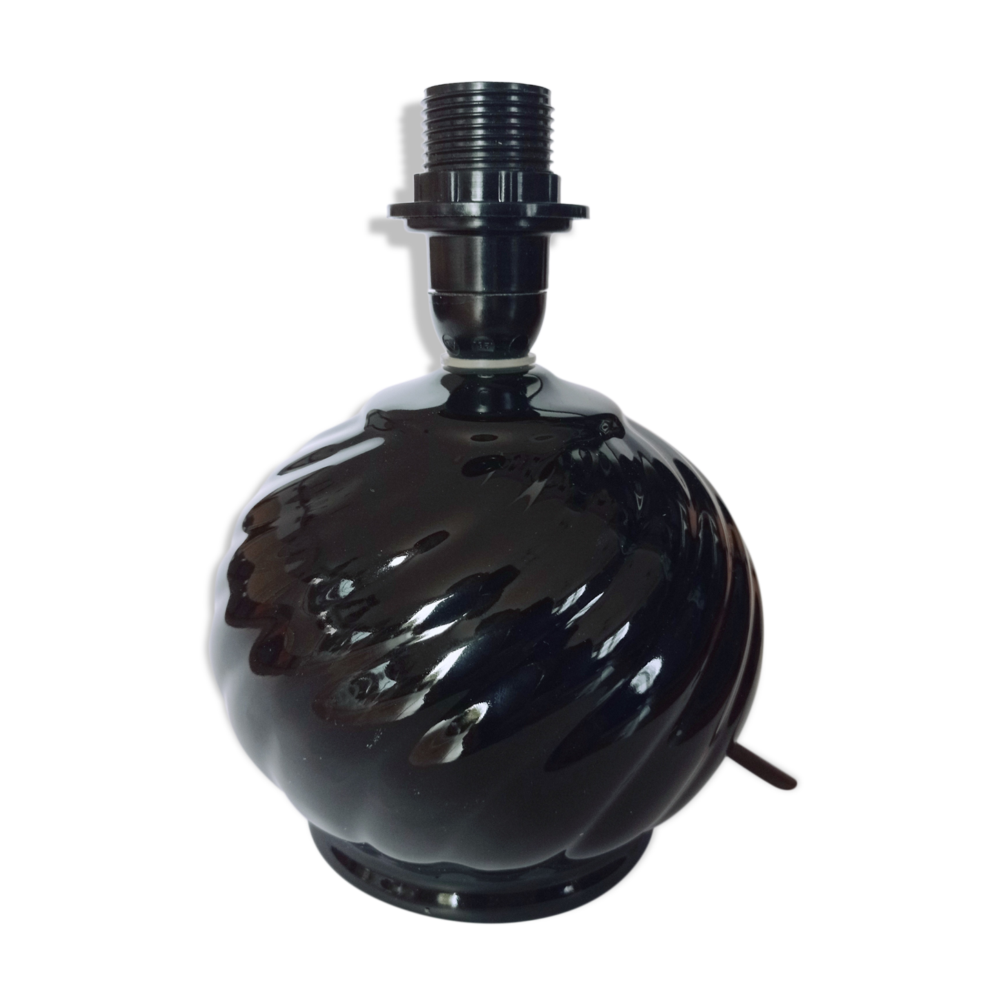 Black ceramic lamp, 1960