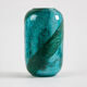 Legras Art Deco Vase - Turquoise marbled glass with palm decoration