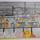 Original lithograph signed after Henri Cueco, "l'usinage des roses", 1969, 64 x 51 cm