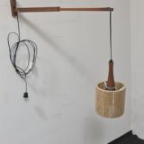 Vintage teak Swedish wall light