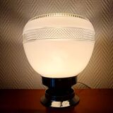 Lampe space age globe et chrome