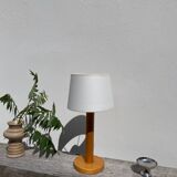 Lampe en bois tourné 1980
