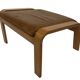Vintage ikea poang tan cuir cantilever repose-pieds ottoman design