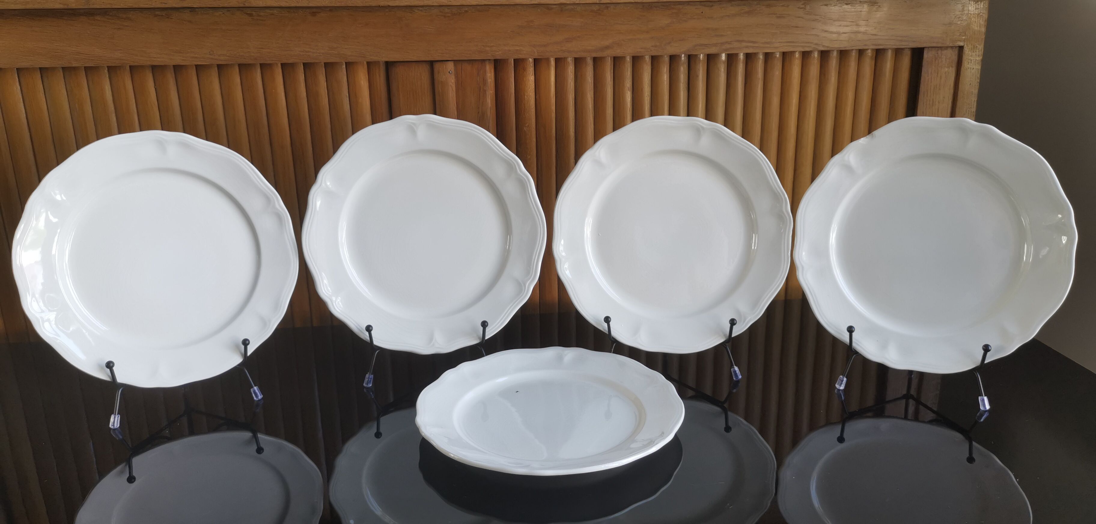 5 Dessert plates 22cm Sarreguemines France
