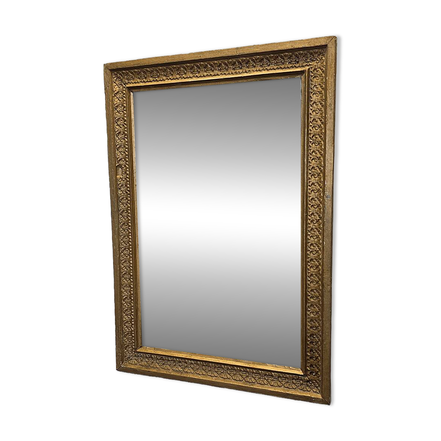 Miroir français ancien avec cadre doré, datant d'environ 1900