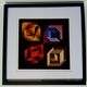Tableau Vintage Art Optique - Victor Vasarely - Frame 40x40cm