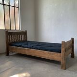Brutalist Aranjou elm bed