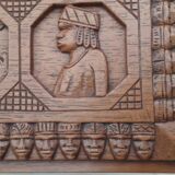 Carved wooden coffee table