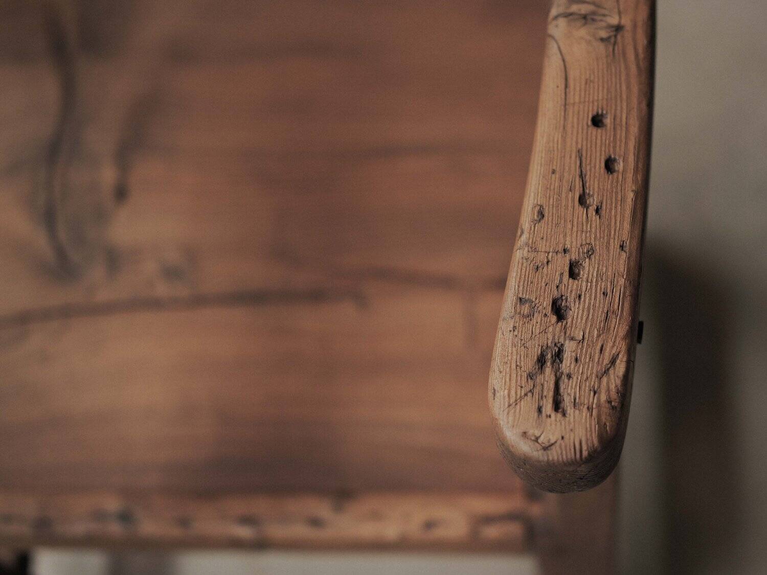 Mountain armchair in larch and pine, around 1900