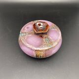 Purple round ceramic box