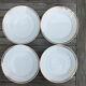 4 plates with hors d'oeuvre in porcelain of Paris 19th - gold net