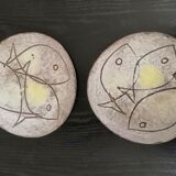 Pair of ceramic plates design 60s