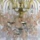 Pink flowers tassel chandelier