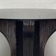 Pencil reed rattan bamboo dining or side table base with smoked glass top, 1970s