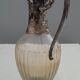 Glass and silver metal ewer