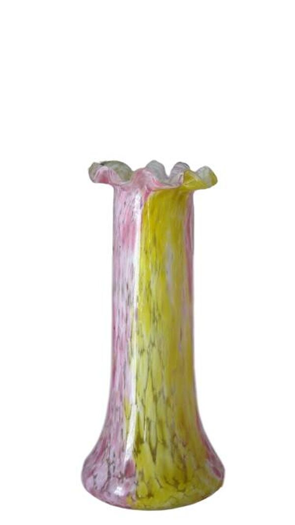 Vase Clichy Legras verre soufflé début XXème