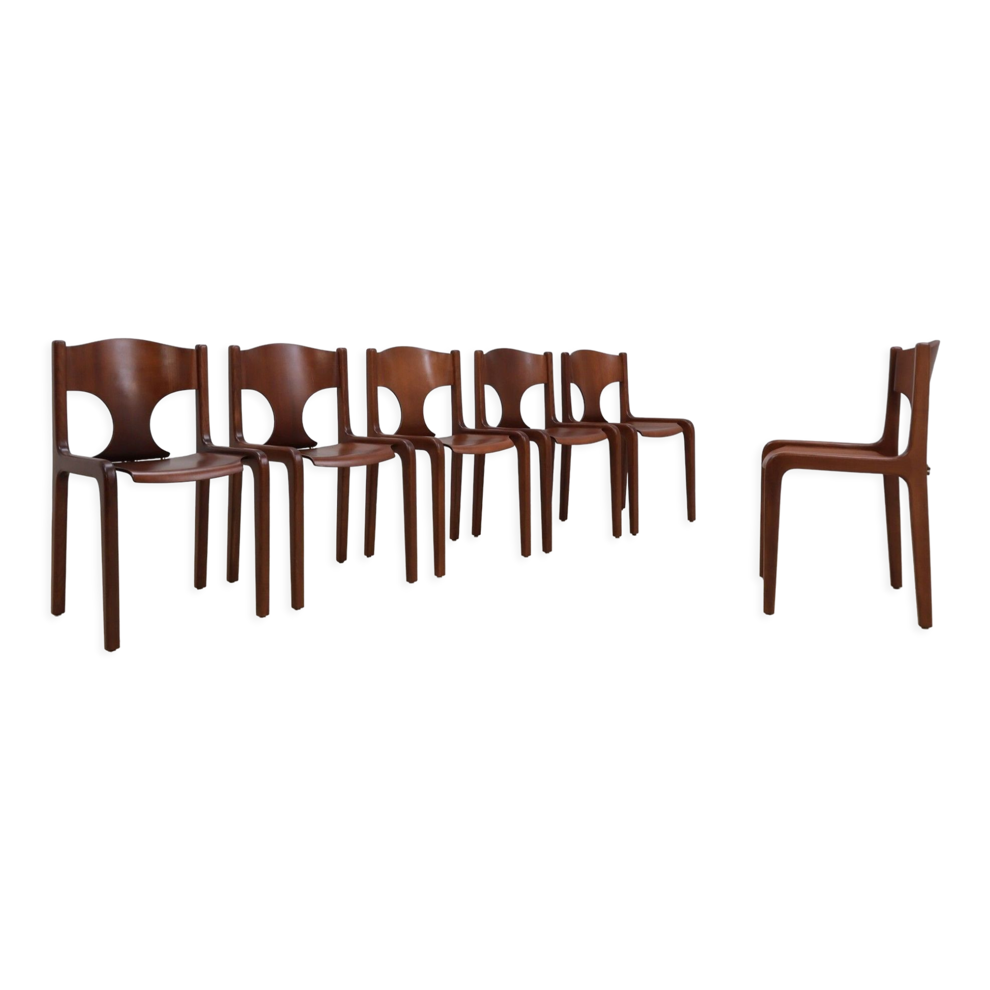 Augusto Savini dining chairs POZZI 1960s