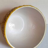 Vintage “rope” slip ceramic planter