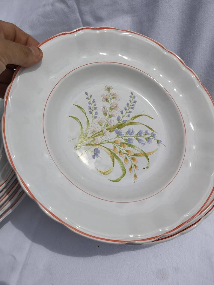 6 deep plates – Capôa earthenware – vintage Portuguese