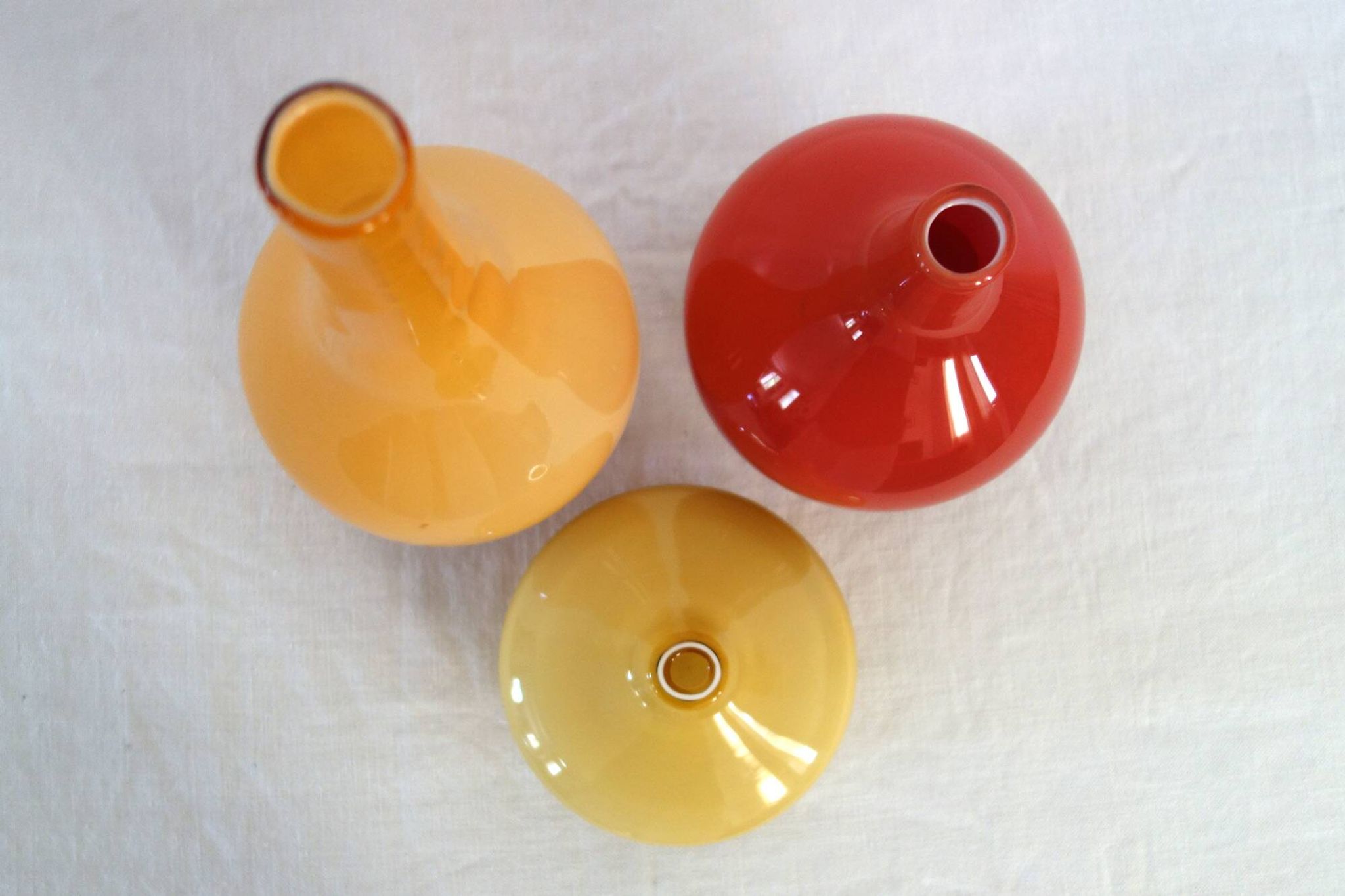 3 glass vases by Johanna Jelinek for Ikea from the 90s.