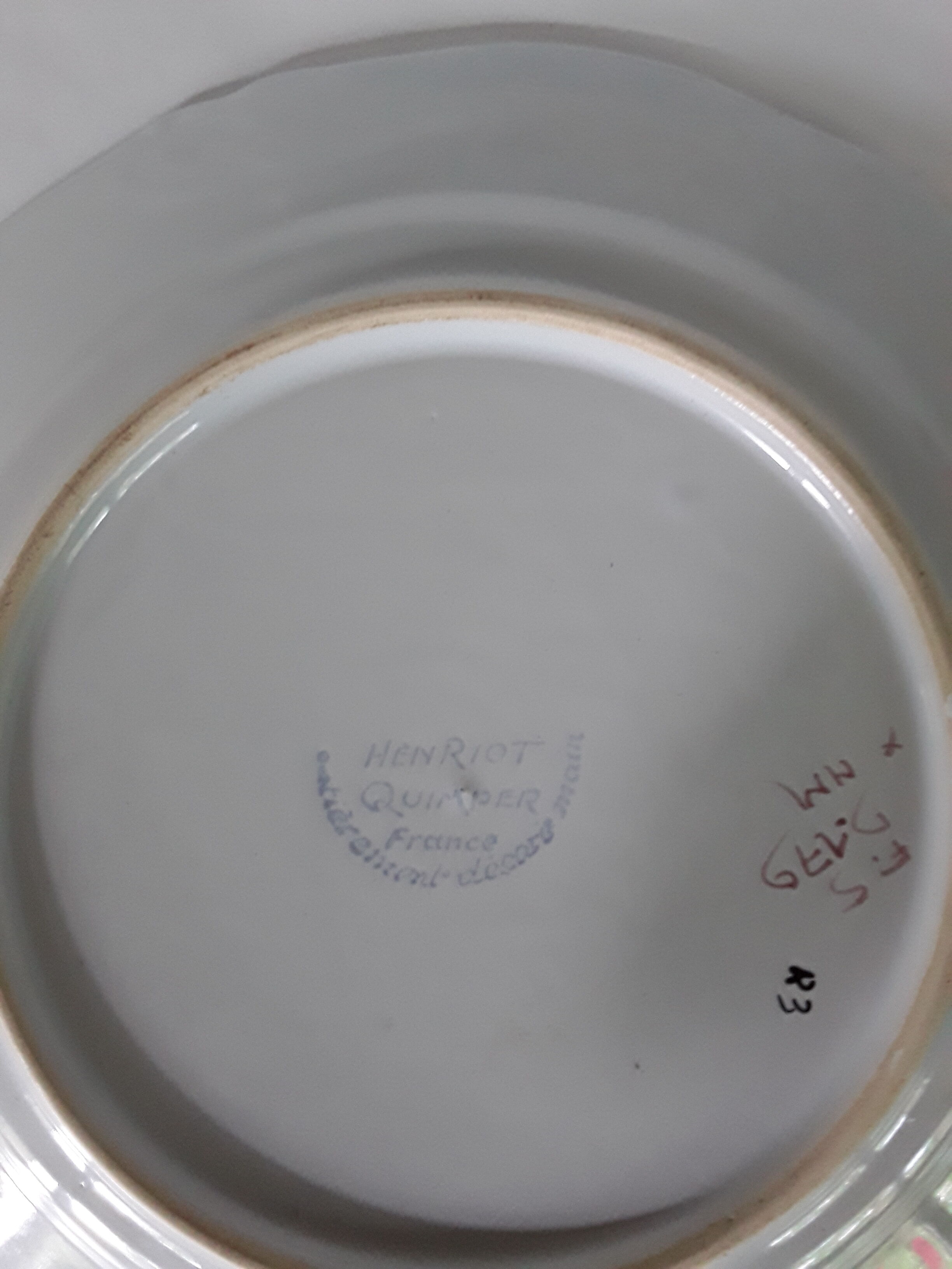 Rooster Henriot decoration plate