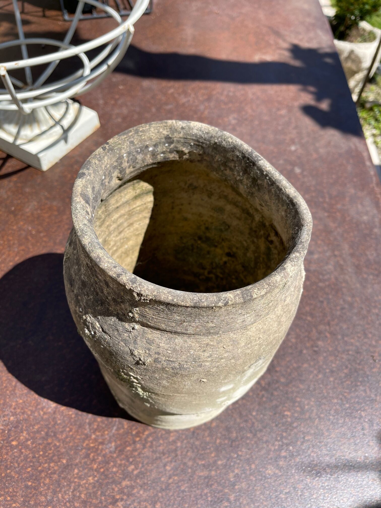 Old terracotta jar