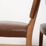 Ensemble de 4 chaises Art déco en bois sculpté