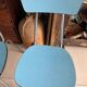 Pair of vintage blue Formica chairs