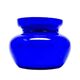 Vase postmoderne, verre bleu, Pologne, années 1970