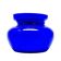 Vase postmoderne, verre bleu, Pologne, années 1970
