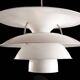 Danish brushed metal pendant light, Poulsen "Charlottenborg" model.