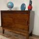 LOW FURNITURE RUSTIC SIDEBOARD MODERNIST ENFILADE HAS 2 DOORS IN CHENE - WIDTH 90 CM