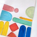 Abstract painting geometric shape