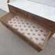 Ancienne commode en bois et marbre