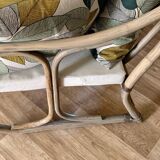 Rattan sofa and cushions