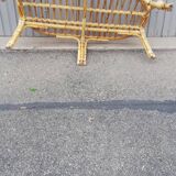 Vintage rattan bench