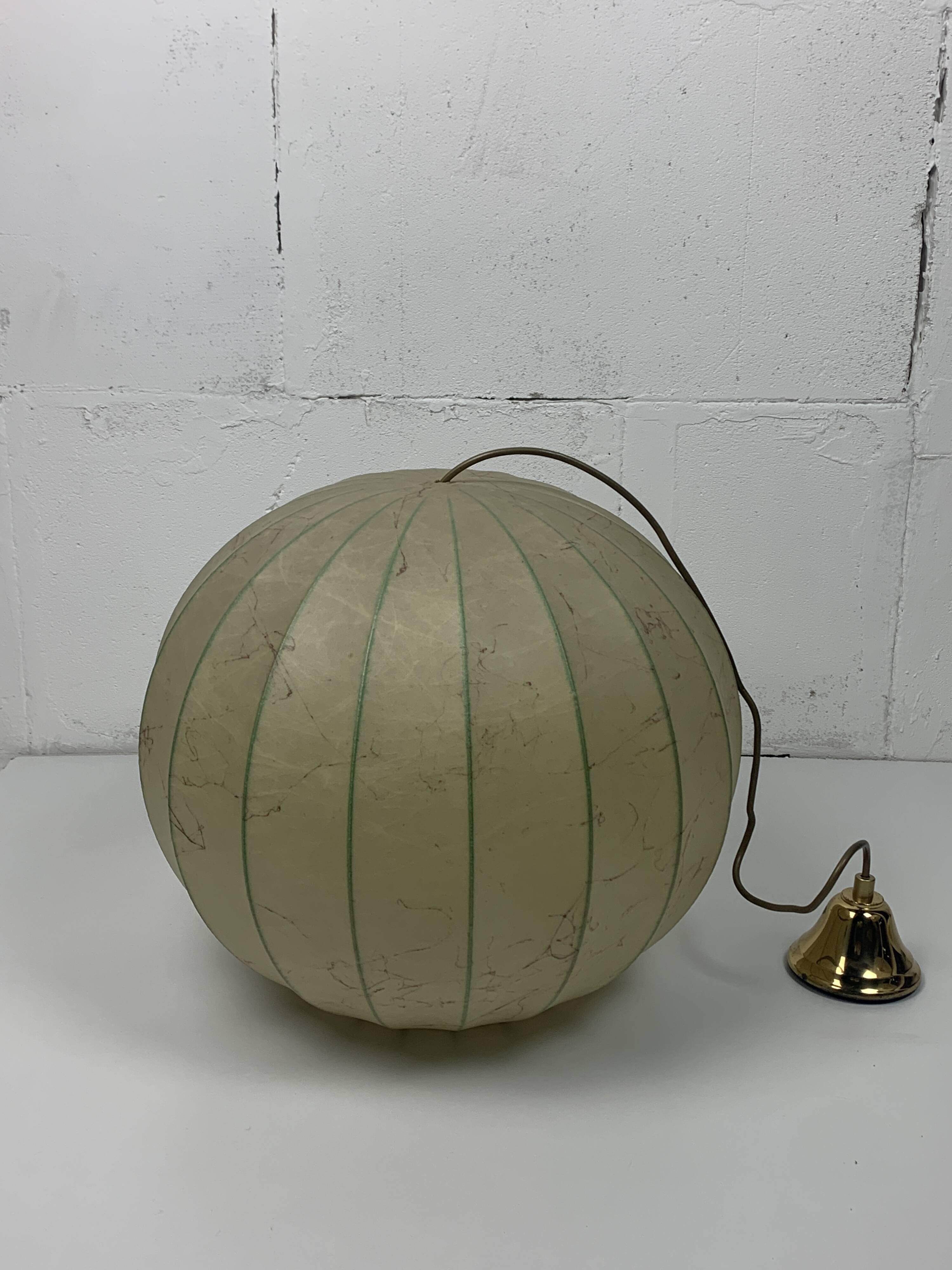 Mid-Century Space Age Cocoon Hanging Pendant Lamp in the style of Achille Castiglioni, 1960s