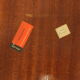 Reuge music box table with key inlaid wood made in italy 43cm