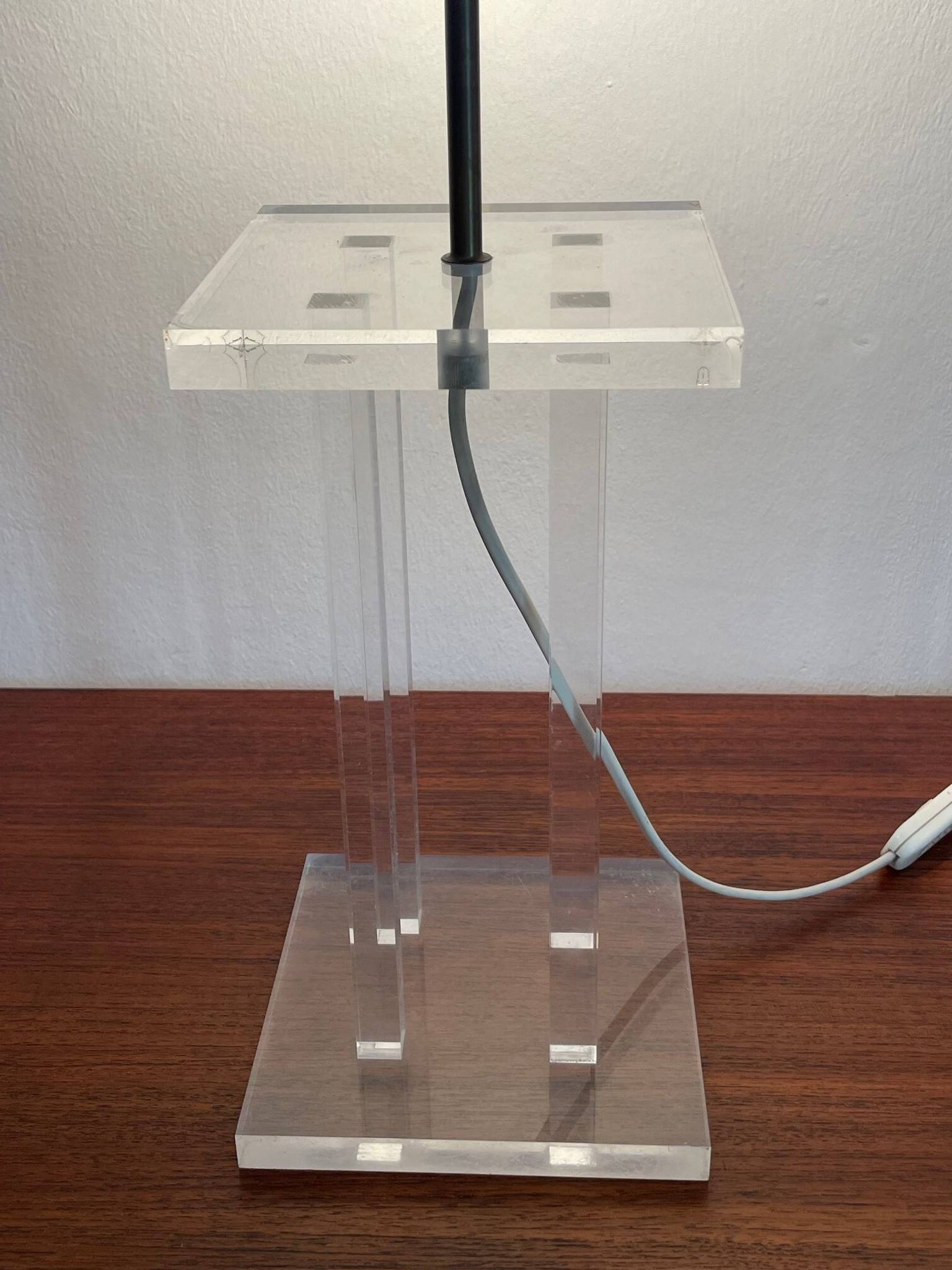 Vintage lamp by David Lange, crystal model in plexiglass.
