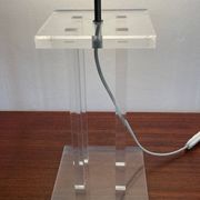 Vintage lamp by David Lange, crystal model in plexiglass.