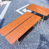 Pair Coffee tables from the mid-twentieth century, minimalist Scandinavian style.