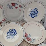 13 mismatched antique dessert plates
