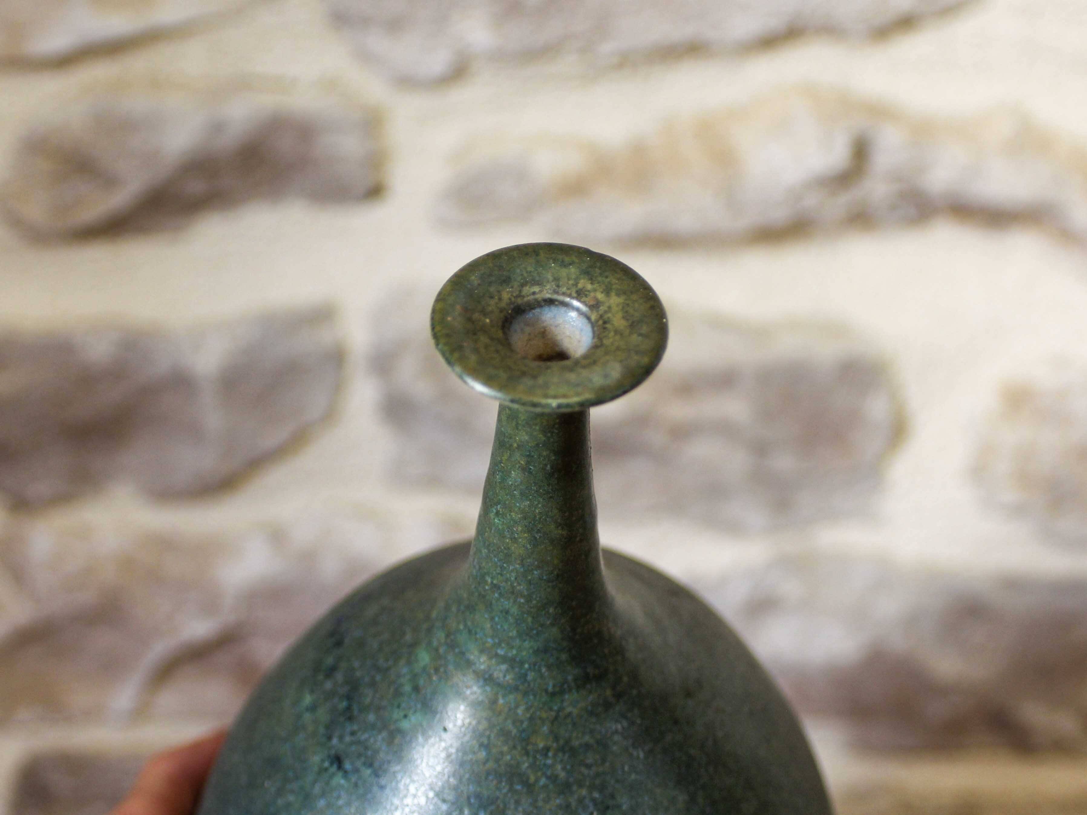 Glazed ceramic bottle vase Gubbels Pottery (Netherlands)