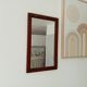 Vintage rectangular mirror in solid wood