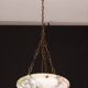 Art Deco White Albaster Chandelier, 1950s