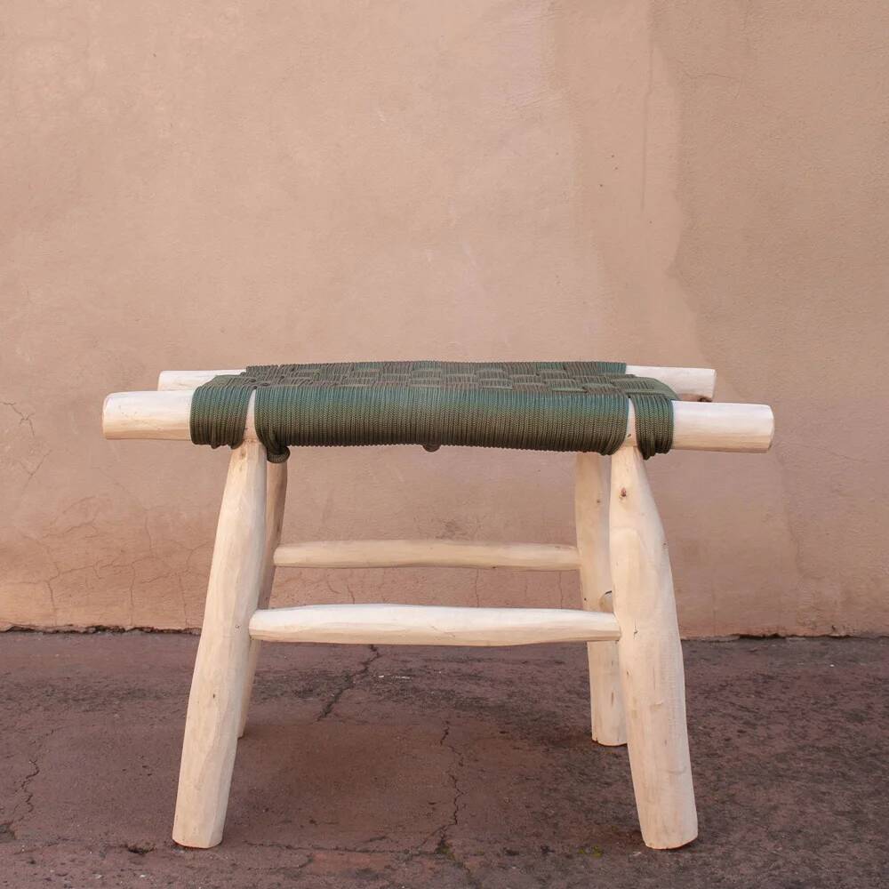 Tabouret tressé Vert