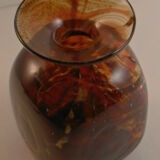 Amber-colored vase by Mdina